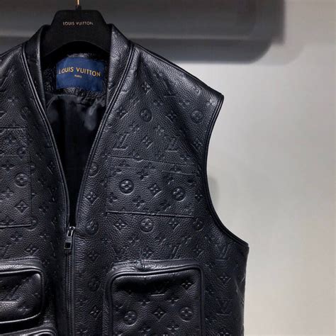 lv vest|louis vuitton leather vest.